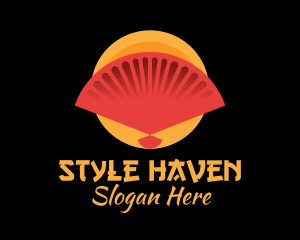 New Year - Traditional Asian Hand Fan logo design