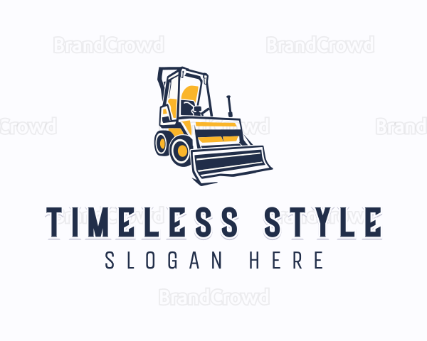 Contractor Bulldozer Machinery Logo