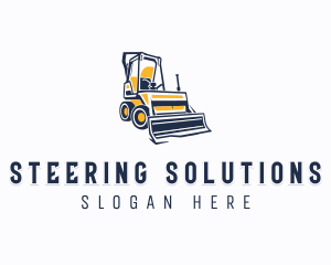 Contractor Bulldozer Machinery logo design