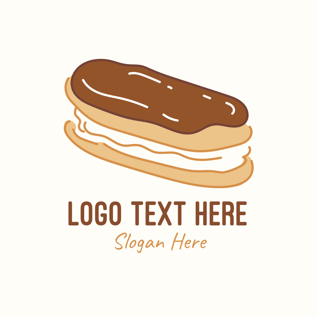 chocolate-eclair-sweet-pastry-logo-brandcrowd-logo-maker