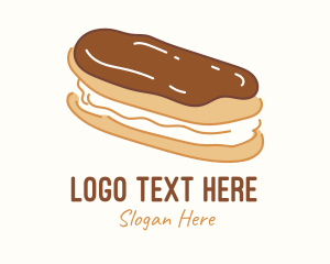 Confectionery - Chocolate Eclair Sweet Pastry logo design