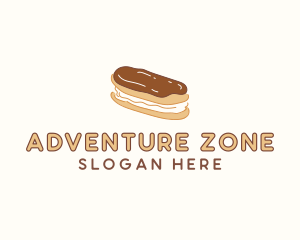 Chocolate Eclair Sweet Pastry logo design