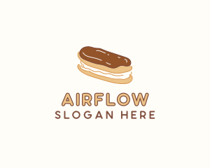 Chocolate Eclair Sweet Pastry logo design