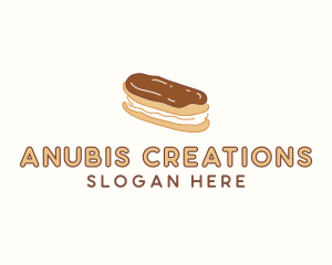 Chocolate Eclair Sweet Pastry logo design