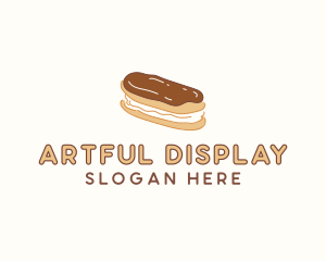 Chocolate Eclair Sweet Pastry logo design