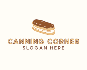 Chocolate Eclair Sweet Pastry logo design