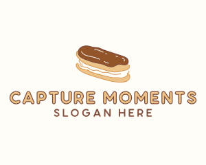 French Patisserie - Chocolate Eclair Sweet Pastry logo design