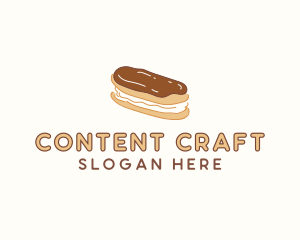 Chocolate Eclair Sweet Pastry logo design