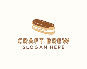 Chocolate Eclair Sweet Pastry logo design