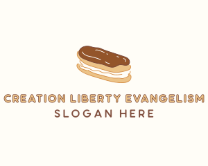 Chocolate Eclair Sweet Pastry logo design