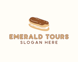 Chocolate Eclair Sweet Pastry logo design