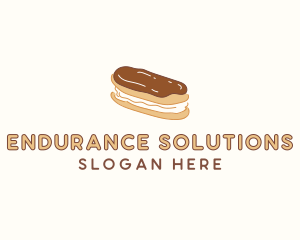 Chocolate Eclair Sweet Pastry logo design