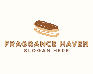 Chocolate Eclair Sweet Pastry logo design