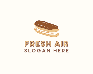 Chocolate Eclair Sweet Pastry logo design