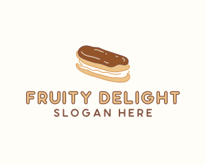 Chocolate Eclair Sweet Pastry logo design