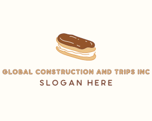 Cooking - Chocolate Eclair Sweet Pastry logo design
