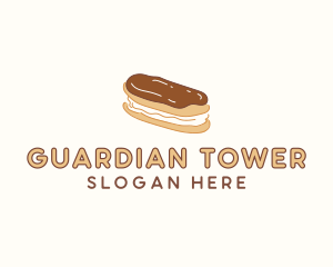 Chocolate Eclair Sweet Pastry logo design