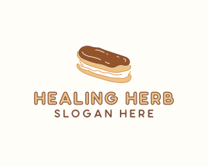 Chocolate Eclair Sweet Pastry logo design