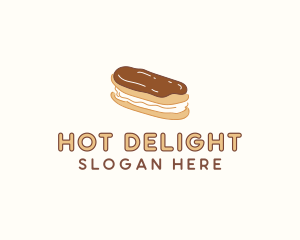 Chocolate Eclair Sweet Pastry logo design