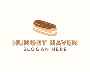 Chocolate Eclair Sweet Pastry logo design