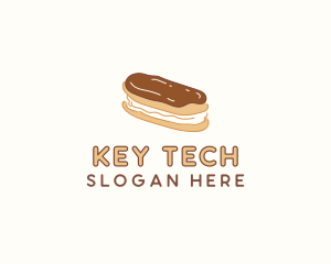 Chocolate Eclair Sweet Pastry logo design