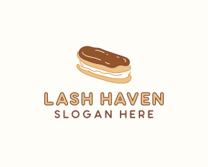 Chocolate Eclair Sweet Pastry logo design