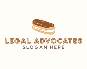 Baker - Chocolate Eclair Sweet Pastry logo design