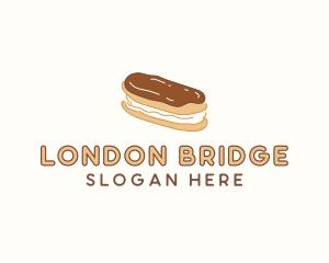 Chocolate Eclair Sweet Pastry logo design