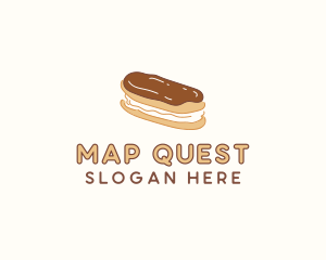 Chocolate Eclair Sweet Pastry logo design