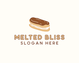 Chocolate Eclair Sweet Pastry logo design