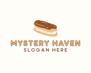 Chocolate Eclair Sweet Pastry logo design