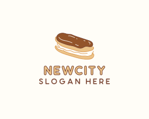 Chocolate Eclair Sweet Pastry logo design