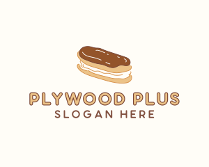 Chocolate Eclair Sweet Pastry logo design