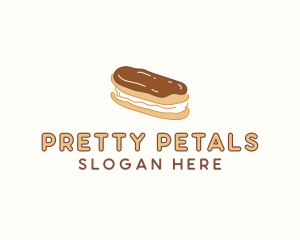 Chocolate Eclair Sweet Pastry logo design