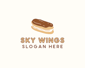 Bread Loaf - Chocolate Eclair Sweet Pastry logo design