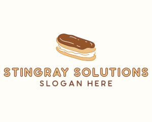 Chocolate Eclair Sweet Pastry logo design