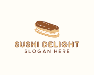 Chocolate Eclair Sweet Pastry logo design