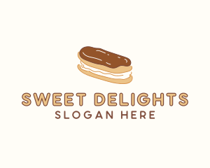 Chocolate - Chocolate Eclair Sweet Pastry logo design