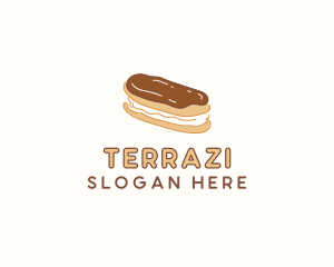 Chocolate Eclair Sweet Pastry logo design