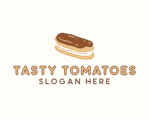 Chocolate Eclair Sweet Pastry logo design