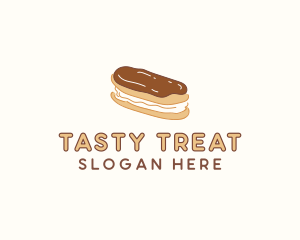 Yummy - Chocolate Eclair Sweet Pastry logo design