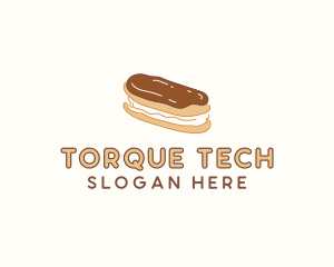 Chocolate Eclair Sweet Pastry logo design