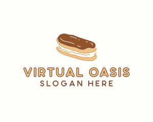 Chocolate Eclair Sweet Pastry logo design