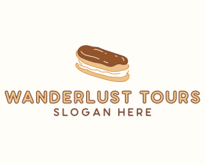 Chocolate Eclair Sweet Pastry logo design