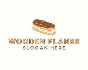 Chocolate Eclair Sweet Pastry logo design