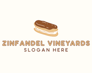 Chocolate Eclair Sweet Pastry logo design