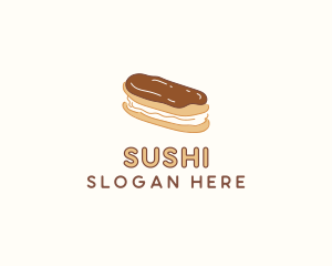 Chocolate Eclair Sweet Pastry logo design