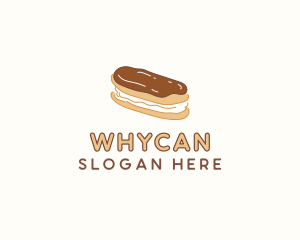 Dough - Chocolate Eclair Sweet Pastry logo design
