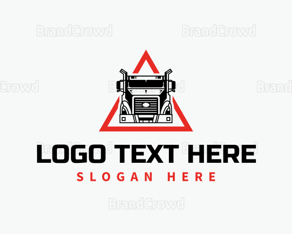 Truck Logistics Triangle Logo
