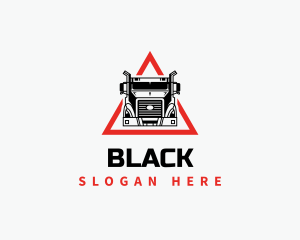 Trailer - Truck Logistics Triangle logo design